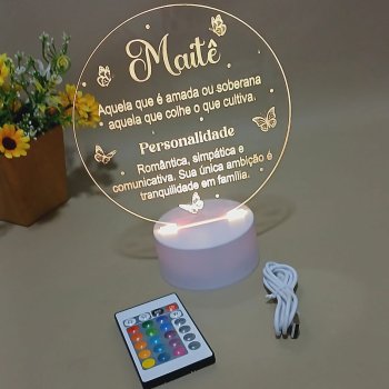 Luminária led infantil 15cm