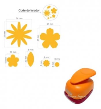 Furador Scrapbook Gigante Plus - Multi Flores